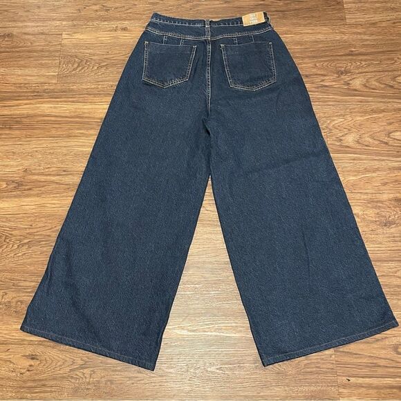 We The Free Curvy Gia Wide Leg High Waist Jeans in Baltic Blue Size 31 - Picture 13 of 15